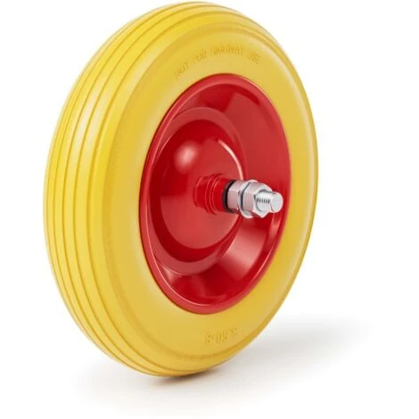 Roue Complète 3.50-8 De Brouette En Polyuréthane Increvable Grandeur 1 Roue Complète 3.50-8 De Brouette En Polyuréthane Increvable Grandeur