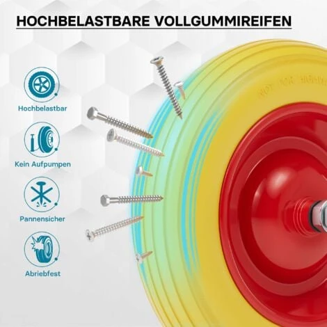 Roue Complète 3.50-8 De Brouette En Polyuréthane Increvable Grandeur 2 Roue Complète 3.50-8 De Brouette En Polyuréthane Increvable Grandeur – Image 2