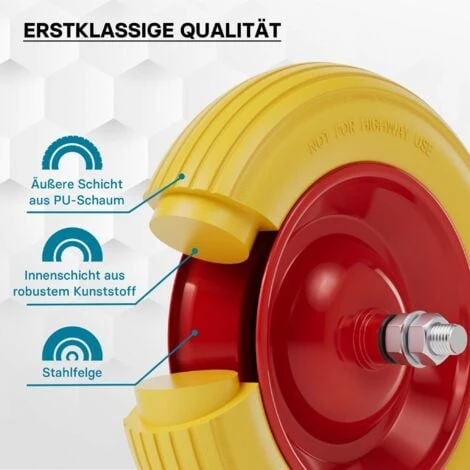 Roue Complète 3.50-8 De Brouette En Polyuréthane Increvable Grandeur 3 Roue Complète 3.50-8 De Brouette En Polyuréthane Increvable Grandeur – Image 3
