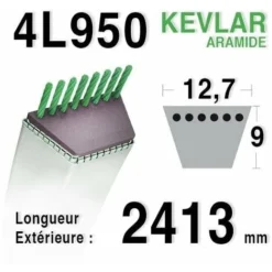 Courroie 4L950 - 4L95 AYP - HUSQVARNA 144959 - 138255 - 130801 MURRAY 37x61 BERNARD LOISIRS 144959
