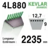 Courroie 4L880 - 4L88 AYP 144200 -131290 -5920j -5928j AMF - NOMA 39454 - 49405 - 39454 - 34073 - 141160 - 47611 - 33030