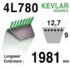 Courroie 4L780 - 4L78 HUSQVARNA 532131264 - 531005026 AYP 131264 SIMPLICITY 108508 -1713515 COUNTAX 22919900