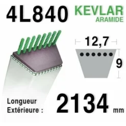 Courroie 4L840 - 4L84 AYP 174978 HUSQVARNA 532174978 MURRAY 37x86 AMF - NOMA 50737 JOHN DEERE M47765 - M71026