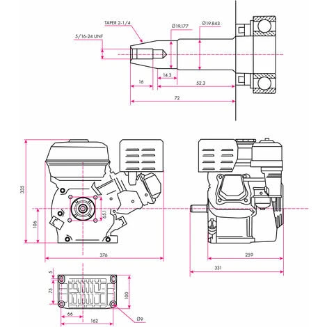 EBERTH 5,5 CV 4,1 KW Moteur à Essence (19mm Ø Arbre Conique, Indicateur De Niveau Dhuile Bas, 1 Cylindre, 163cc De Capacité Cubique, 4 Temps) 5 EBERTH 5,5 CV 4,1 KW Moteur à Essence (19mm Ø Arbre Conique, Indicateur De Niveau Dhuile Bas, 1 Cylindre, 163cc De Capacité Cubique, 4 Temps) – Image 5