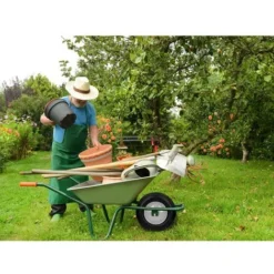 Roue De Secours Brouette 3.50-8 Ø 350 Mm PU Pleine En Caoutchouc Axe Inclus -Promos Botani Pro Boutique 15937886 4