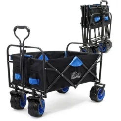 Chariot De Transport Pliable Larges Roues Poign�es Tout Terrain Diable Jardin Randonn�es PLage