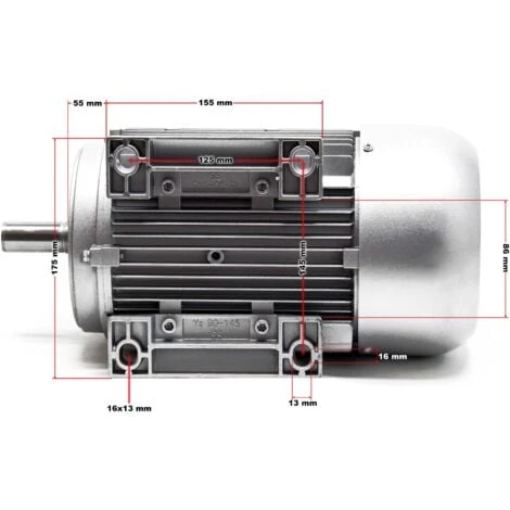 Moteur électrique Monophasé 2 Pôles 230V 2,2kW (3CV) Condensateur De Démarrage 2850tr/m Aluminium 5 Moteur électrique Monophasé 2 Pôles 230V 2,2kW (3CV) Condensateur De Démarrage 2850tr/m Aluminium – Image 5
