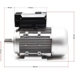 Moteur électrique Monophasé 2 Pôles 230V 1,5kW (2CV) Condensateur De Démarrage 2850tr/m Aluminium -Promos Botani Pro Boutique 25692337 3