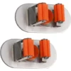 2 Pièces Auto-adhésif 3 M Vadrouille Multifonction En Acier Inoxydable Et Support De Balai Pour Vadrouille / Balai / Outil De Jardin Etc.