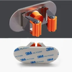 2 Pièces Auto-adhésif 3 M Vadrouille Multifonction En Acier Inoxydable Et Support De Balai Pour Vadrouille / Balai / Outil De Jardin Etc. -Promos Botani Pro Boutique 26494044 4