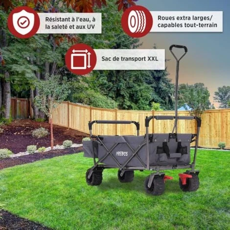 AREBOS Chariot D'atelier Utilitaire Pliable Avec ToiT Chariot D'équipement Gris 4 AREBOS Chariot D'atelier Utilitaire Pliable Avec ToiT Chariot D'équipement Gris – Image 4