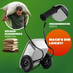 Brouette De Jardin 2 Roues 100 Litres Capacité De Charge 150 Kg Transport Jardinage Chantier -Promos Botani Pro Boutique 29084624 3
