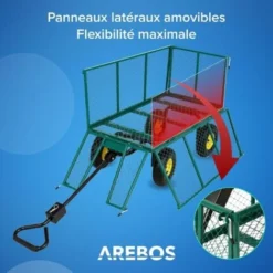 AREBOS Chariot De Transport 550kg Chariot De Jardin Chariot à Outils -Promos Botani Pro Boutique 29431523 4