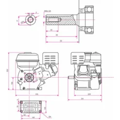 EBERTH 6,5 CV Moteur à Essence Thermique (20 Mm Arbre, Alarme Manque Dhuile, 4 Temps, 1 Cylindre, Refroidissement à Air, Démarrage Via Câble) 9 EBERTH 6,5 CV Moteur à Essence Thermique (20 Mm Arbre, Alarme Manque Dhuile, 4 Temps, 1 Cylindre, Refroidissement à Air, Démarrage Via Câble) -Promos Botani Pro Boutique 2987379 5