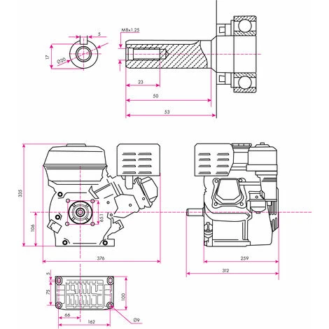 EBERTH 6,5 CV Moteur à Essence Thermique (20 Mm Arbre, Alarme Manque Dhuile, 4 Temps, 1 Cylindre, Refroidissement à Air, Démarrage Via Câble) 5 EBERTH 6,5 CV Moteur à Essence Thermique (20 Mm Arbre, Alarme Manque Dhuile, 4 Temps, 1 Cylindre, Refroidissement à Air, Démarrage Via Câble) – Image 5