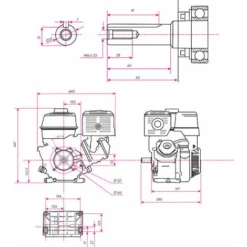 EBERTH 13 CV Moteur à Essence Thermique (25 Mm Arbre, Alarme Manque Dhuile, 4 Temps, 1 Cylindre, Refroidissement à Air, Démarrage Via Câble) 9 EBERTH 13 CV Moteur à Essence Thermique (25 Mm Arbre, Alarme Manque Dhuile, 4 Temps, 1 Cylindre, Refroidissement à Air, Démarrage Via Câble) -Promos Botani Pro Boutique 2987401 5