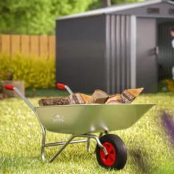 Gardebruk Brouette 80L 100kg Galvanisé Avec Poignées Pneumatiques Transport Jardin Valve Auto -Promos Botani Pro Boutique 31832032 4