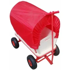 Varan Motors - TC1812M Chariot Wagon Pour Enfant, Chariot De Transport En Bois Avec Bâche, Charge 180Kg Max.