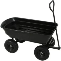 Varan Motors - TC1801 Chariot De Jardin à Benne Basculante, Chariot Transporteur Remorque à Benne Charge 250Kg Max. -Promos Botani Pro Boutique 325027 3