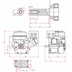 EBERTH 6,5 CV Moteur à Essence Thermique (Demarreur élèctrique (E-Start), 20 Mm Arbre, Alarme Manque Dhuile, 4 Temps, 1 Cylindre, Refroidissement à Air, Démarrage Via Câble, Batterie) -Promos Botani Pro Boutique 3336931 5
