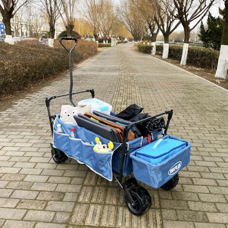 Wagon Utilitaire Pliable à Auvent Avec Roues Tout-terrain 4 Wagon Utilitaire Pliable à Auvent Avec Roues Tout-terrain – Image 4