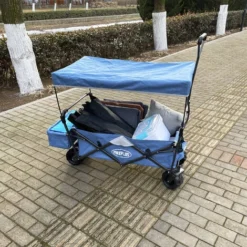 Wagon Utilitaire Pliable à Auvent Avec Roues Tout-terrain 9 Wagon Utilitaire Pliable à Auvent Avec Roues Tout-terrain -Promos Botani Pro Boutique 36825013 5