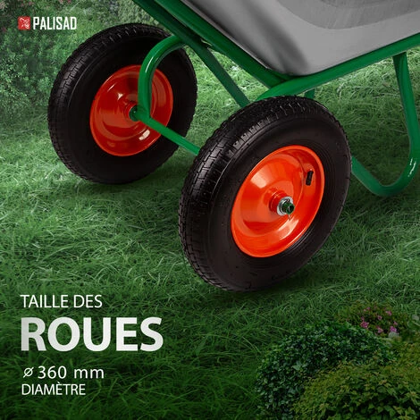 PALISAD - Brouette De Jardin - Capacité 320 Kg - 100L 4 PALISAD - Brouette De Jardin - Capacité 320 Kg - 100L – Image 4