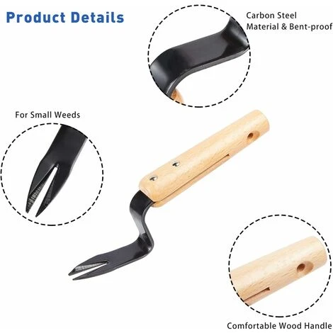 Fourche De Désherbeur Manuel Poignée De Manche D'outil De Jardin 2 Pièces Irisfr (le Noir) 5 Fourche De Désherbeur Manuel Poignée De Manche D'outil De Jardin 2 Pièces Irisfr (le Noir) – Image 5