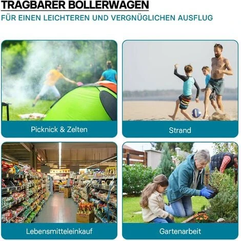 Chariot De Transport Pliant Charette à Main Avec Roues En Plastique Et Une Charge Max. De 80kg 4 Chariot De Transport Pliant Charette à Main Avec Roues En Plastique Et Une Charge Max. De 80kg – Image 4