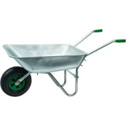 Brouette En Acier Galvanisé Avec Roue Gonflée Werkapro