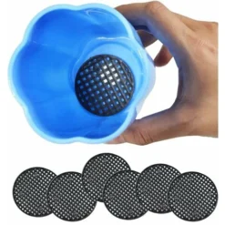 Lot De 60 Coussins En Maille Pour Pot De Fleurs En Plastique - Empêche La Perte De Sol - Protection Contre La Rouille - Filet Respirant LO-Ron -Promos Botani Pro Boutique 59287712 4