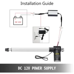 VEVOR DC 12V Actionneur Lineaire 400mm Support De Montage Moteur Electrique 6000N -Promos Botani Pro Boutique 69342542 5