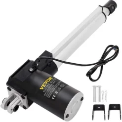 VEVOR Verin Electrique Actionneur Lineaire 6000N / 600kg 200mm Moteur Electrique A Courant Continu DC 12V Pour Tables Elevatrices Et Fauteuils De