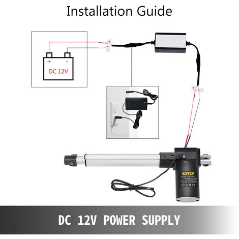 VEVOR Verin Electrique Actionneur Lineaire 6000N / 600kg 200mm Moteur Electrique A Courant Continu DC 12V Pour Tables Elevatrices Et Fauteuils De 5 VEVOR Verin Electrique Actionneur Lineaire 6000N / 600kg 200mm Moteur Electrique A Courant Continu DC 12V Pour Tables Elevatrices Et Fauteuils De – Image 5
