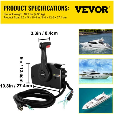 VEVOR Bo?te De Télécommande Montage Latéral 8 Broches Pour Moteur De Bateau Mercury PT 2 VEVOR Bo?te De Télécommande Montage Latéral 8 Broches Pour Moteur De Bateau Mercury PT – Image 2