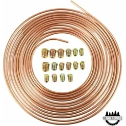 Bobine De Tuyau De Frein 7,62 M - En Cuivre Et Nickel - Avec Un Diamètre Extérieur De 3/16", Tuyau Anti-rouille