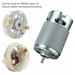 2 Pièces RS550 Balais De Moteur En Carbone Avec Accessoire De Support, Balais De Charbon De Moteur Rs550, Pour Perceuse Visseuse électrique Pour Tournevis électrique RS550 Moteur à Courant Continu, E -Promos Botani Pro Boutique 74922943 3