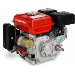 EBERTH 6,5 CV Moteur Thermique à Essence Moteur De Kart Avec Réducteur 2:1, Arbre De 20 Mm Ø, Démarreur Électrique, Sécurité Contre Manque Dhuile, 4 Temps, 1 Cylindre, 196 CC Cylindrée