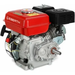 EBERTH 6,5 CV Moteur Thermique à Essence Moteur De Kart Avec Réducteur 2:1, Arbre De 19,05 Mm Ø, Sécurité Contre Manque Dhuile, 4 Temps, 1 Cylindre, 196 CC Cylindrée, Démarrage Câble