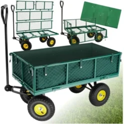 Chariot De Jardin 350 Kg - Chariot De Transport A Main, Remorque De Jardin, Charette A Bras Sur Maison