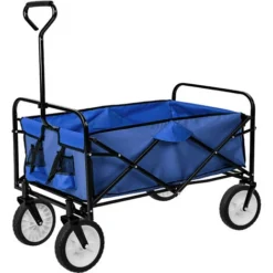 Chariot De Jardin Pliable 80 Kg - Chariot De Transport A Main, Remorque De Jardin, Charette A Bras Sur Maison