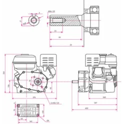 EBERTH 6,5 CV Moteur à Essence Avec Embrayage à Bain Dhuile (20 Mm Arbre, Alarme Manque Dhuile, 4 Temps, 1 Cylindre, Refroidissement à Air, Démarrage Via Câble) Thermique -Promos Botani Pro Boutique 7699492 5