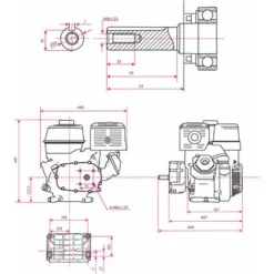 EBERTH 13 CV Moteur à Essence Avec Embrayage à Bain Dhuile (22 Mm Arbre, Alarme Manque Dhuile, 4 Temps, 1 Cylindre, Refroidissement à Air, Démarrage Via Câble) Thermique -Promos Botani Pro Boutique 7729548 5