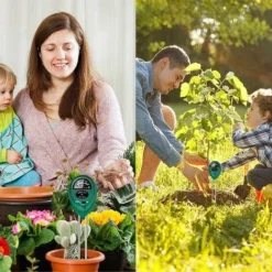 MINKUROW 10 Pcs Testeur De Sol 3 En 1 Ph Humide Lumière Éclairement Avec Pelle Râteau Ciseaux Pincette, Ensemble Outil Jardinage Avec Mesure De Sol Pas Besoin De Pile -Promos Botani Pro Boutique 78429994 5