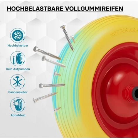 Roue Complète De Brouette En Polyuréthane Increvable Grandeur 4.80 / 4.00-8 2 Roue Complète De Brouette En Polyuréthane Increvable Grandeur 4.80 / 4.00-8 – Image 2