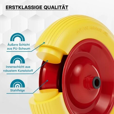 Roue Complète De Brouette En Polyuréthane Increvable Grandeur 4.80 / 4.00-8 3 Roue Complète De Brouette En Polyuréthane Increvable Grandeur 4.80 / 4.00-8 – Image 3