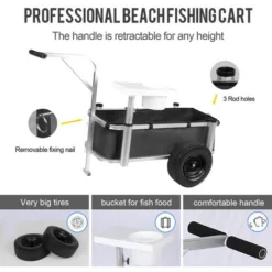 Chariot De Jardin, Chariot De Pêche Pour Pêcheurs, Chariot De Pêche Avec Seau De Nourriture Pour Poissons, Chariot De Transport, Chariot De Pêche, Chariot à Bras,chariot De Camping, Capacité De Charge De 200kg-Noir 8 Chariot De Jardin, Chariot De Pêche Pour Pêcheurs, Chariot De Pêche Avec Seau De Nourriture Pour Poissons, Chariot De Transport, Chariot De Pêche, Chariot à Bras,chariot De Camping, Capacité De Charge De 200kg-Noir -Promos Botani Pro Boutique 81276841 4