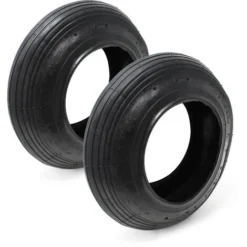 Jeu De 2x Pneus Pour Brouette Enveloppe Pneumatique 3.50-8 Bandage Roue