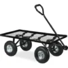 Relaxdays Chariot De Transport Pratique, Roues Pneumatiques, H X L X P : 34,5 X 51 X 96 Cm, Charge Max. 200 Kg, Noir