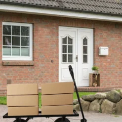 Relaxdays Chariot De Transport Pratique, Roues Pneumatiques, H X L X P : 34,5 X 51 X 96 Cm, Charge Max. 200 Kg, Noir -Promos Botani Pro Boutique 83816103 5